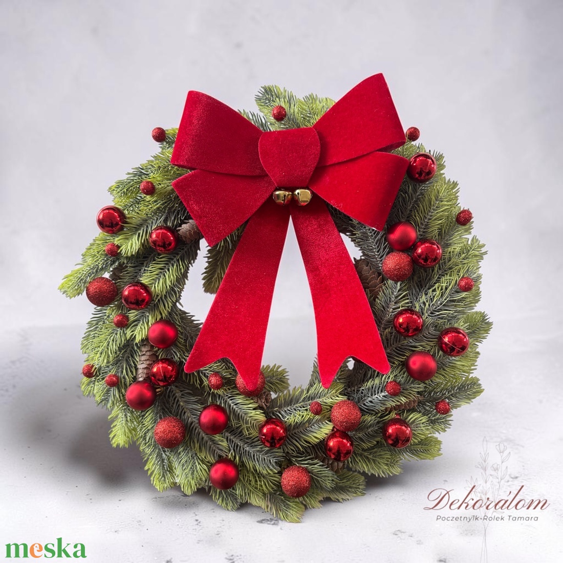 Karácsonyi kopogtató - karácsony - adventi díszek - adventi ajtódísz - Meska.hu