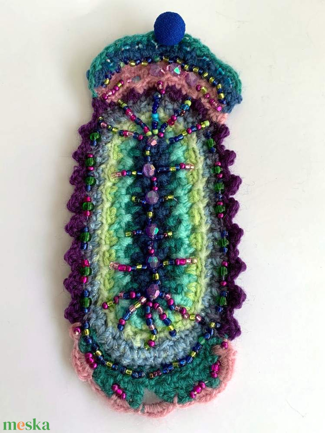 Álomszép horgolt karkötő - ékszer - karkötő - széles karkötő - Meska.hu