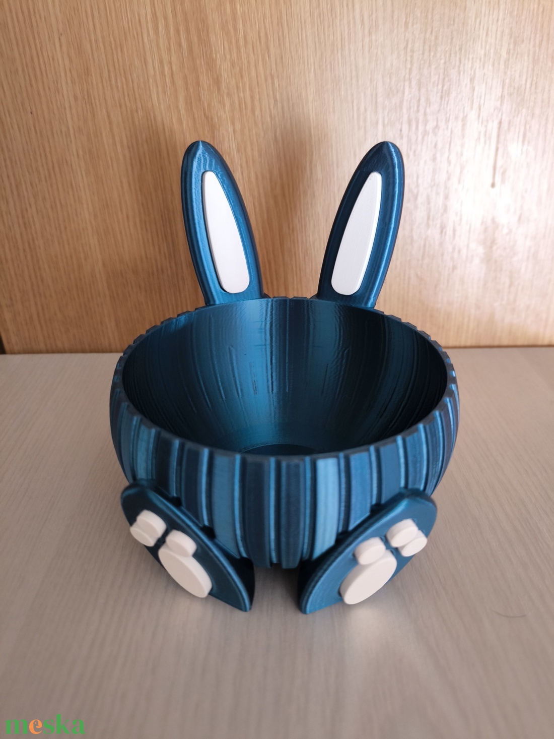 Húsvéti nyuszis kis csoki gyűjtős tálka  - ünnepi díszek, dekorációk - húsvéti díszek és dekorációk - húsvéti ablakdíszek - Meska.hu