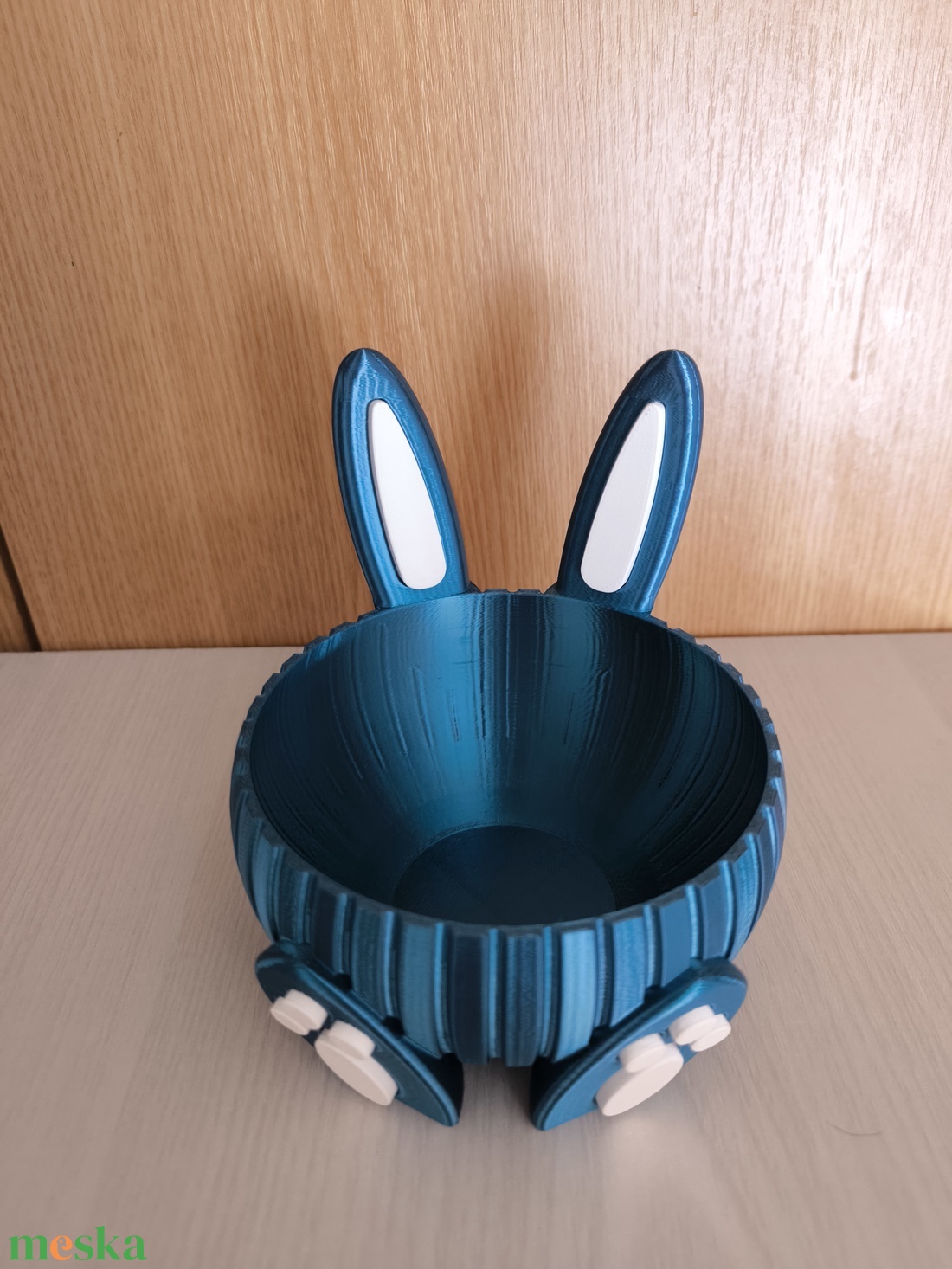 Húsvéti nyuszis kis csoki gyűjtős tálka  - ünnepi díszek, dekorációk - húsvéti díszek és dekorációk - húsvéti ablakdíszek - Meska.hu