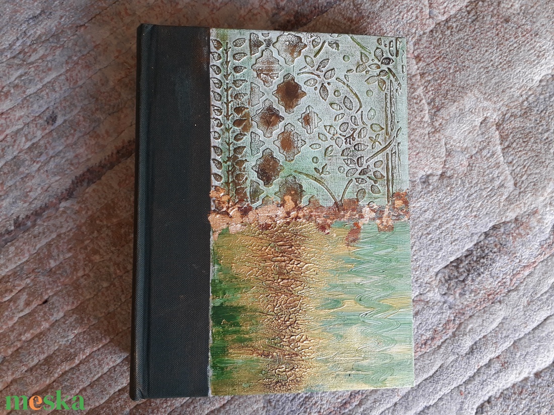 Alkalmi fotóalbum- zöld- arany - otthon & életmód - papír, írószer - album & fotóalbum - Meska.hu