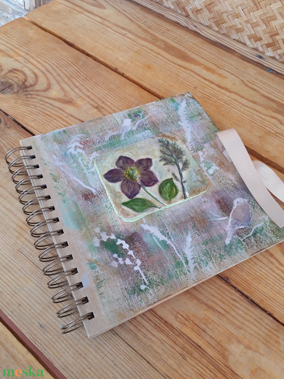  Fotóalbum a botanikus kertből- növényi nyomattal - otthon & életmód - papír, írószer - album & fotóalbum - Meska.hu