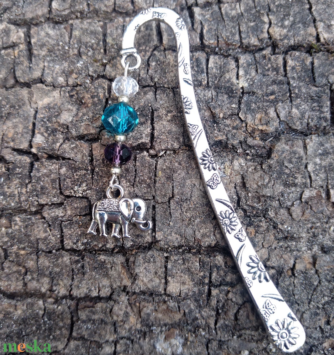 Elefánt - fém könyvjelző - könyv & zene - könyvjelző - Meska.hu