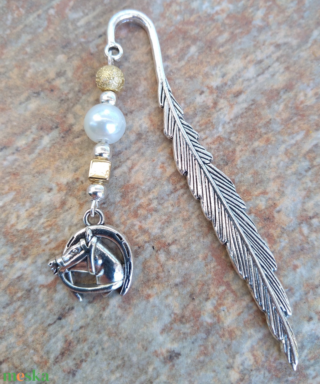 'Lóháton' fém könyvjelző - könyv & zene - könyvjelző - Meska.hu