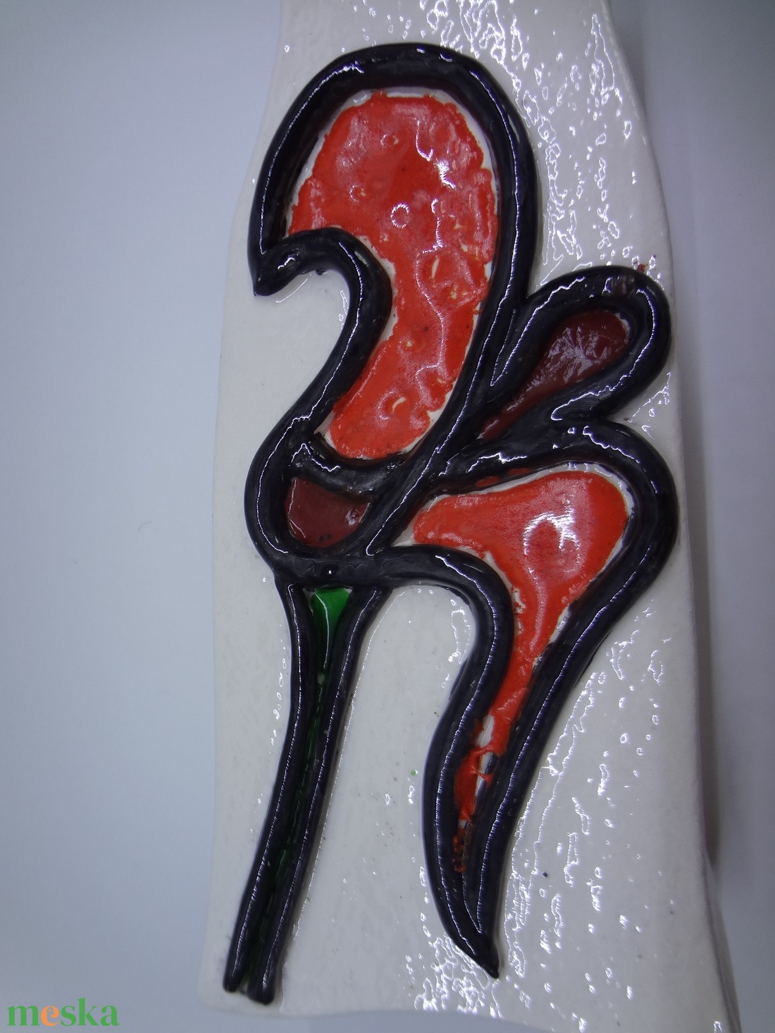 Olvasztott üveg díszítésű váza - otthon & életmód - dekoráció - Meska.hu