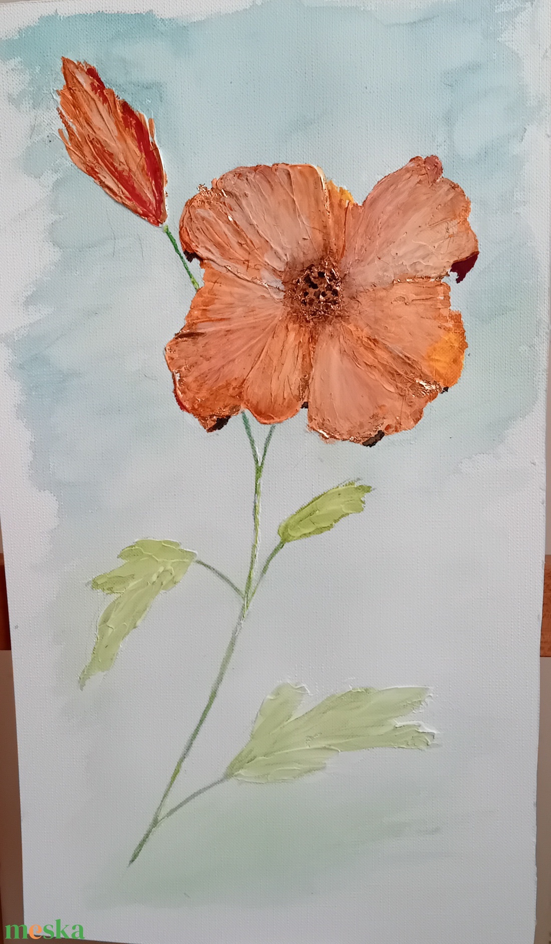 Egy szál virág - művészet - festmény - akril - Meska.hu Egy szál virág - művészet - festmény - akril - Meska.hu