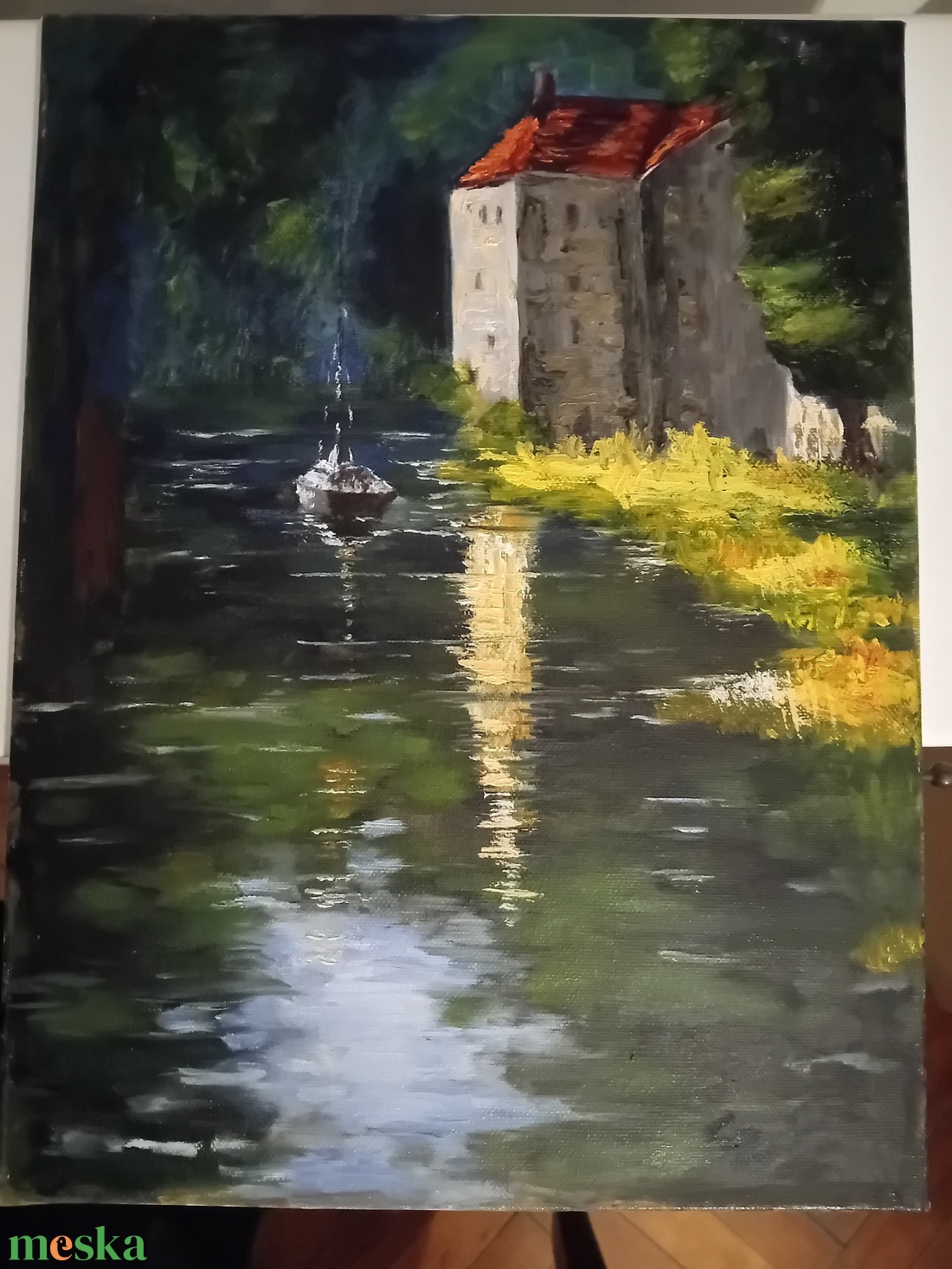 Régi malom - művészet - festmény - olajfestmény - Meska.hu