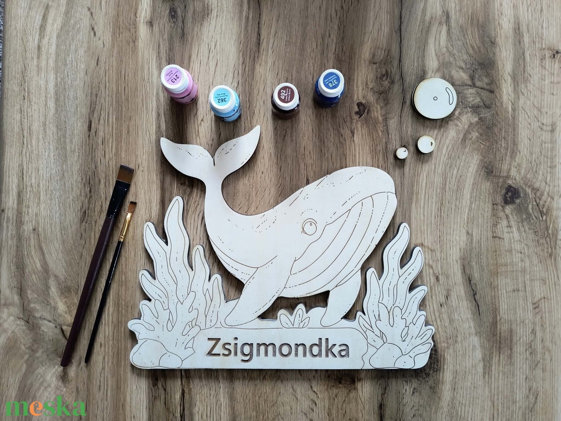 Bálnás éjszakai fény gyerekszobába - DIY - baba - mama - babaszoba dekoráció - éjszakai fény - Meska.hu