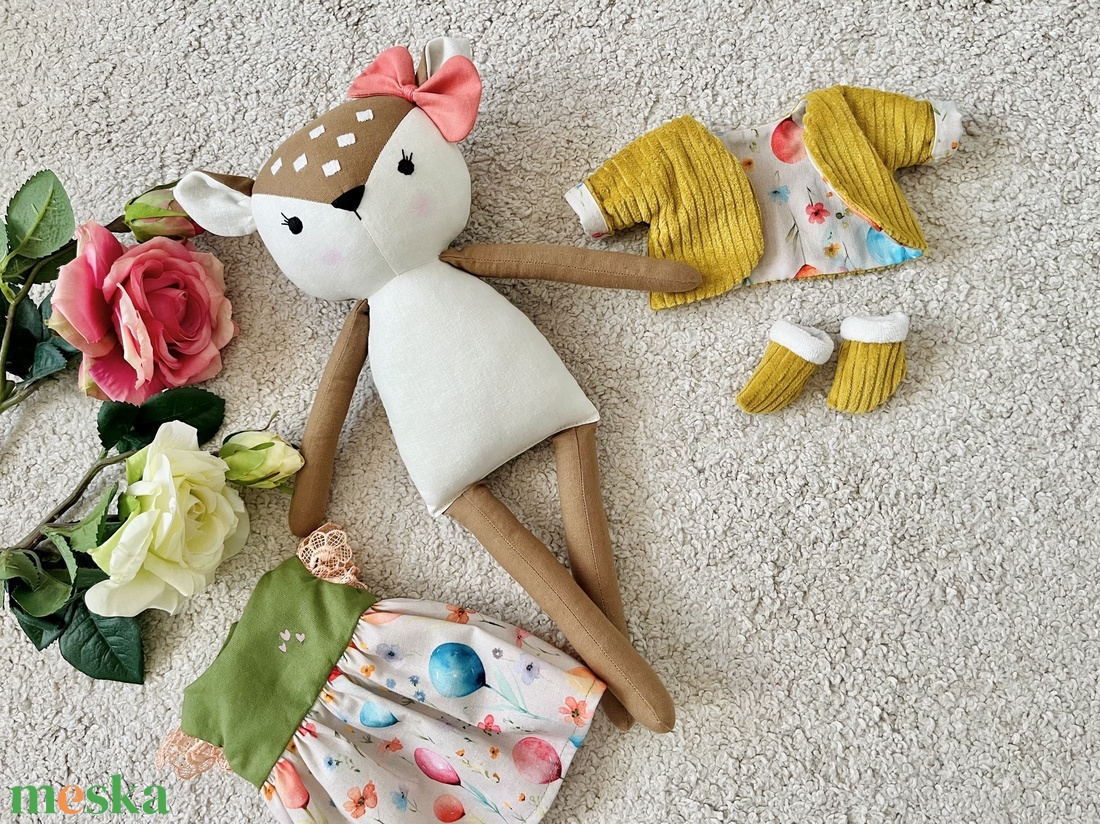 Őzikelány - játék & sport - plüssállat & játékfigura - őzike, szarvas - Meska.hu