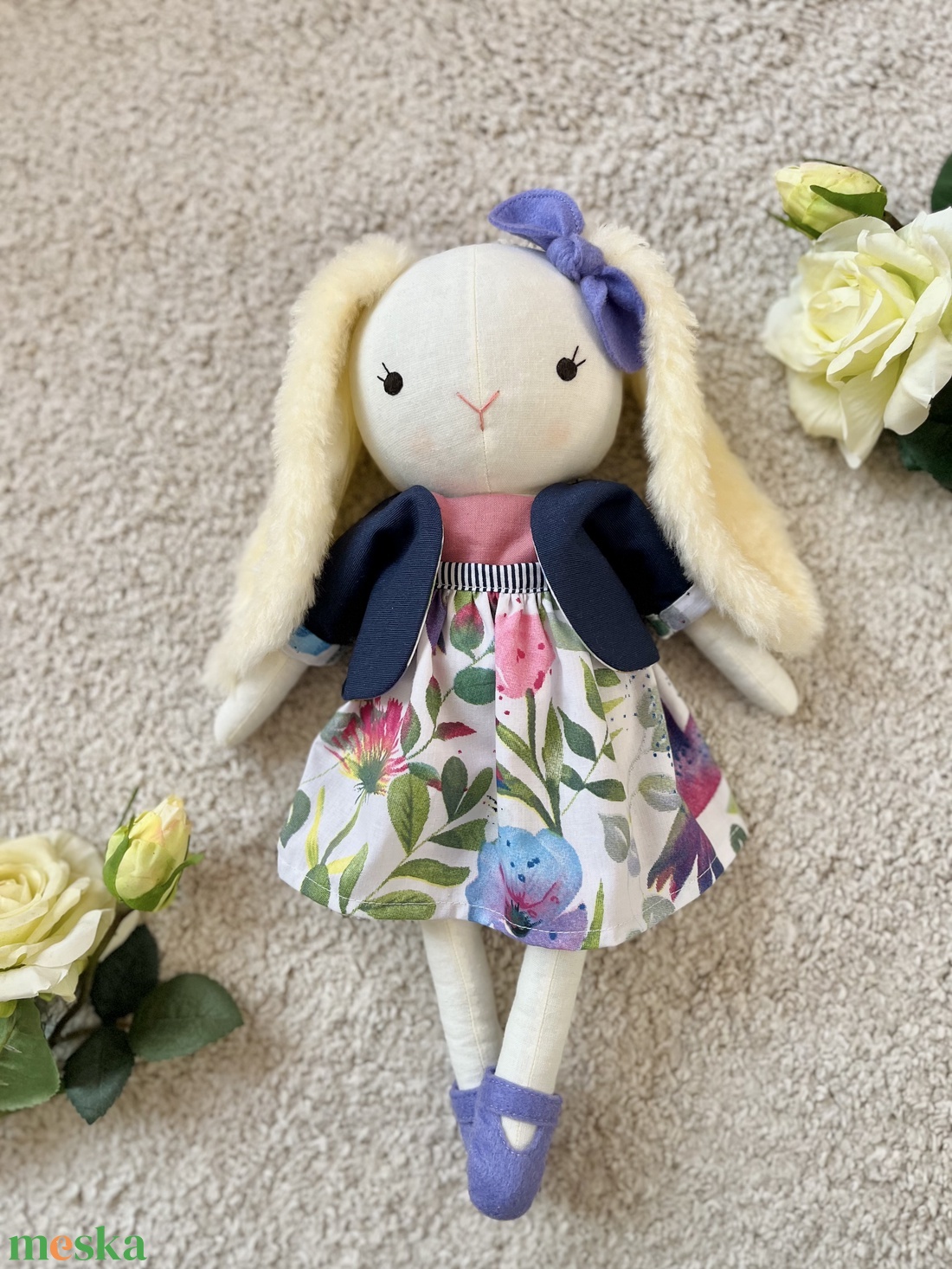 Húsvéti nyuszilány  - játék & sport - plüssállat & játékfigura - nyuszi - Meska.hu