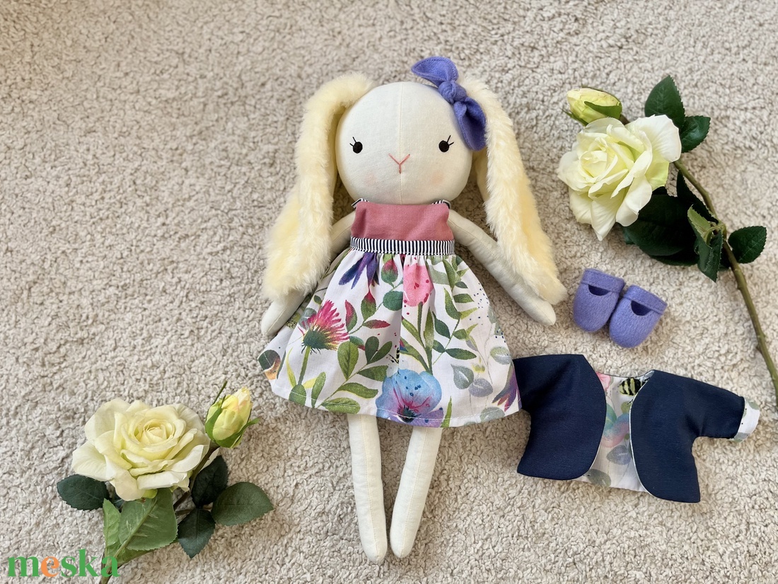 Húsvéti nyuszilány  - játék & sport - plüssállat & játékfigura - nyuszi - Meska.hu