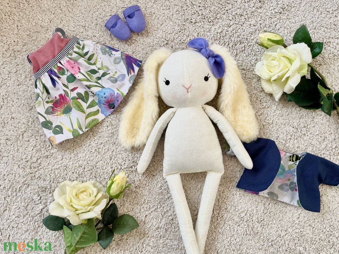 Húsvéti nyuszilány  - játék & sport - plüssállat & játékfigura - nyuszi - Meska.hu