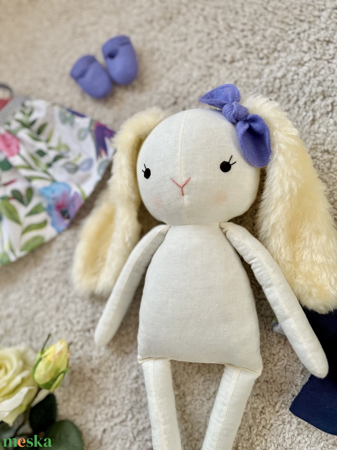 Húsvéti nyuszilány  - játék & sport - plüssállat & játékfigura - nyuszi - Meska.hu
