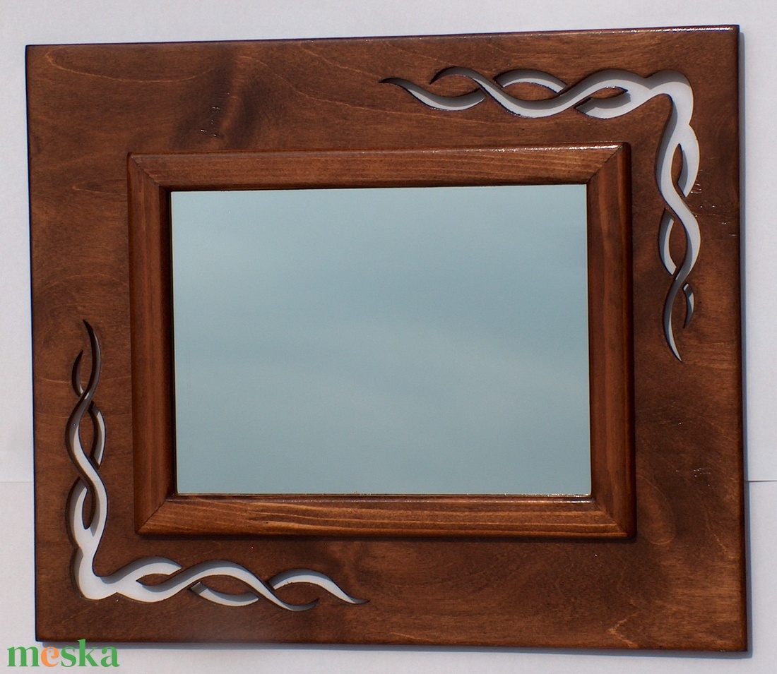 Átló, barna - falitükör  - otthon & életmód - dekoráció - tükör - Meska.hu