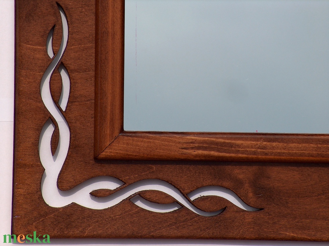 Átló, barna - falitükör  - otthon & életmód - dekoráció - tükör - Meska.hu