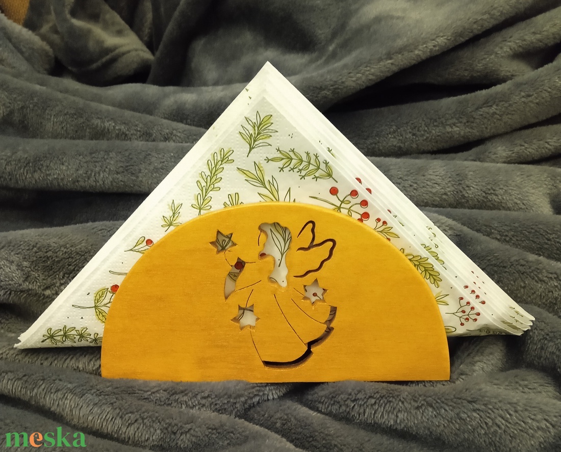 Angyalkás szalvétatartó - otthon & életmód - dekoráció - asztal és polc dekoráció - asztaldísz - Meska.hu