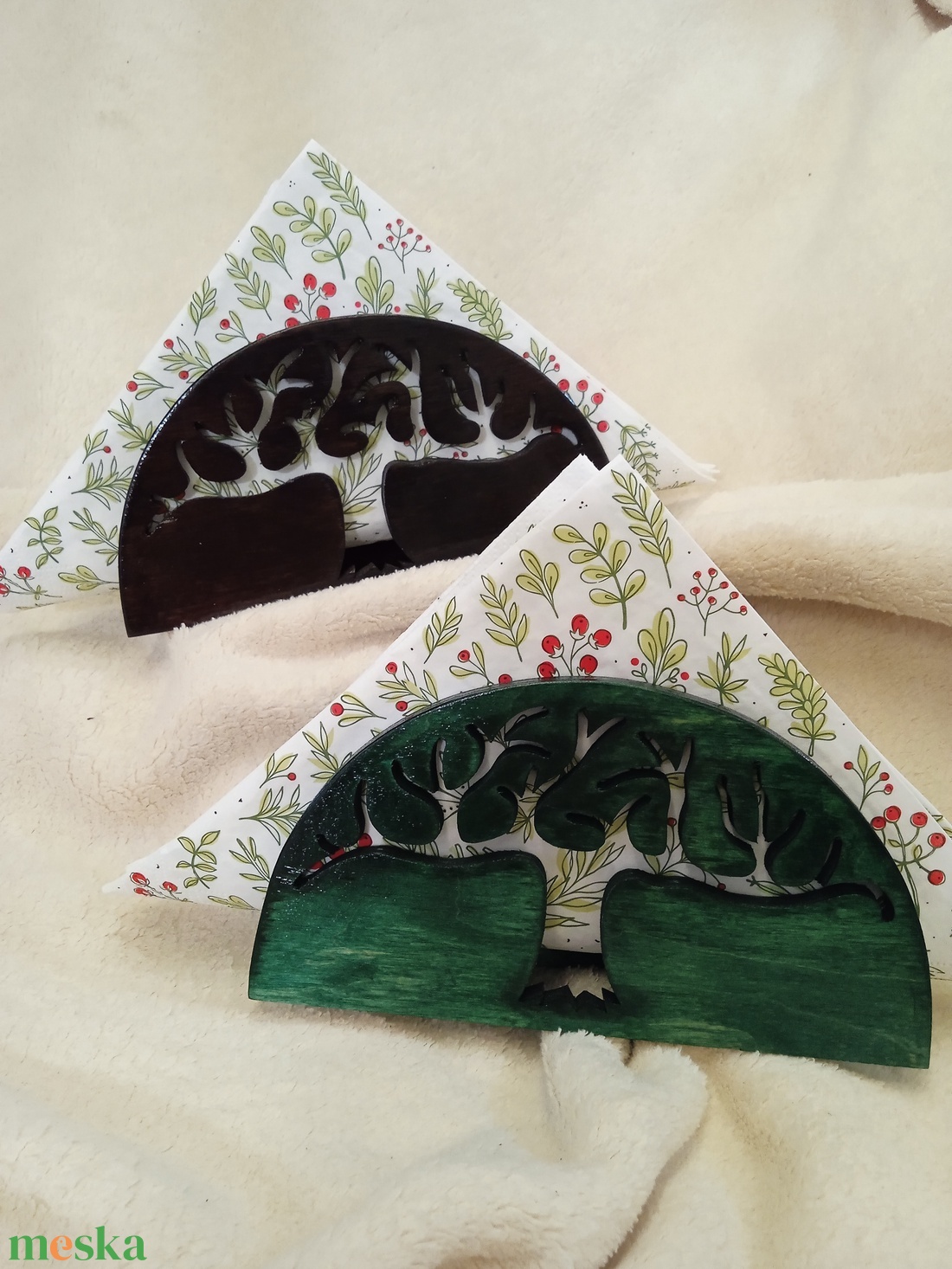 Fa szalvétatartó - 6. - otthon & életmód - dekoráció - asztal és polc dekoráció - asztaldísz - Meska.hu