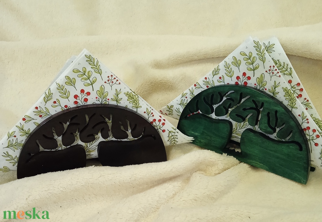 Fa szalvétatartó - 6. - otthon & életmód - dekoráció - asztal és polc dekoráció - asztaldísz - Meska.hu