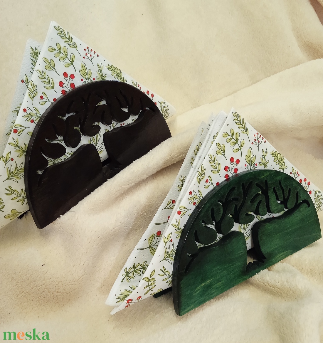 Fa szalvétatartó - 6. - otthon & életmód - dekoráció - asztal és polc dekoráció - asztaldísz - Meska.hu