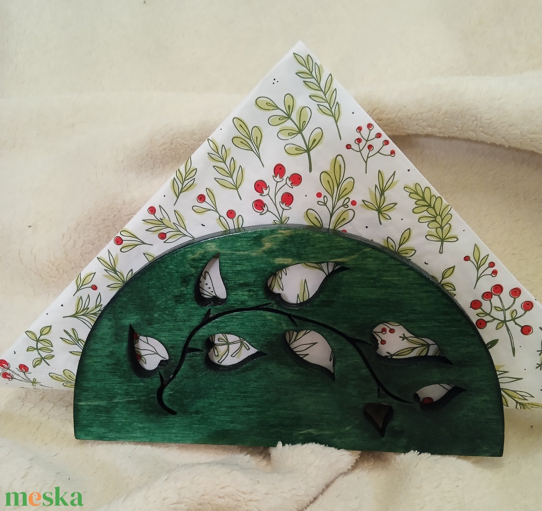 Fa szalvétatartó - 7. - otthon & életmód - dekoráció - asztal és polc dekoráció - asztaldísz - Meska.hu