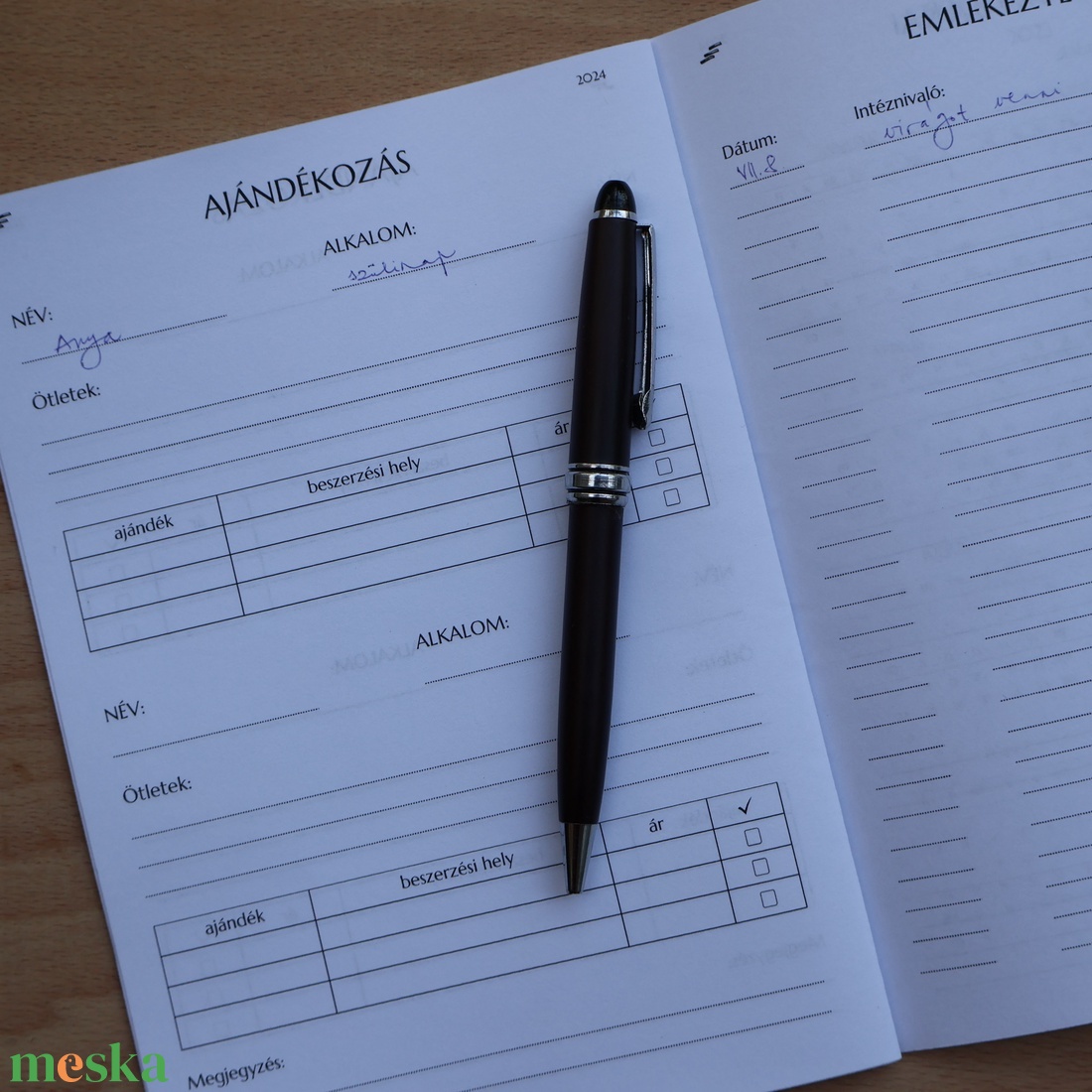 Nyomtatható jegyzetfüzet - az év fontos napjai - otthon & lakás - papír írószer - jegyzetfüzet & napló - Meska.hu