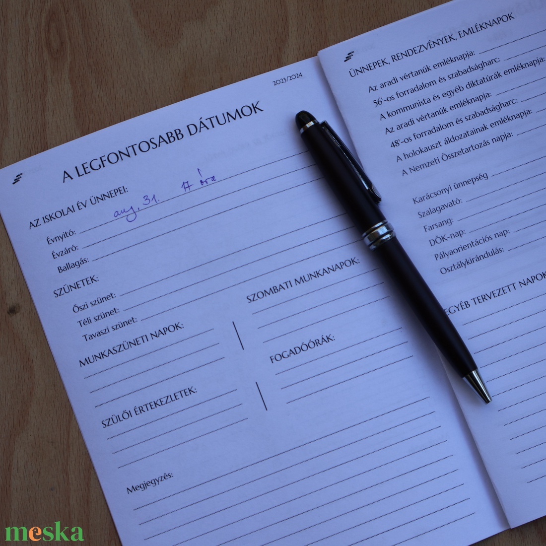 Nyomtatható jegyzetfüzet - egy iskolai év naplója - otthon & lakás - papír írószer - jegyzetfüzet & napló - Meska.hu