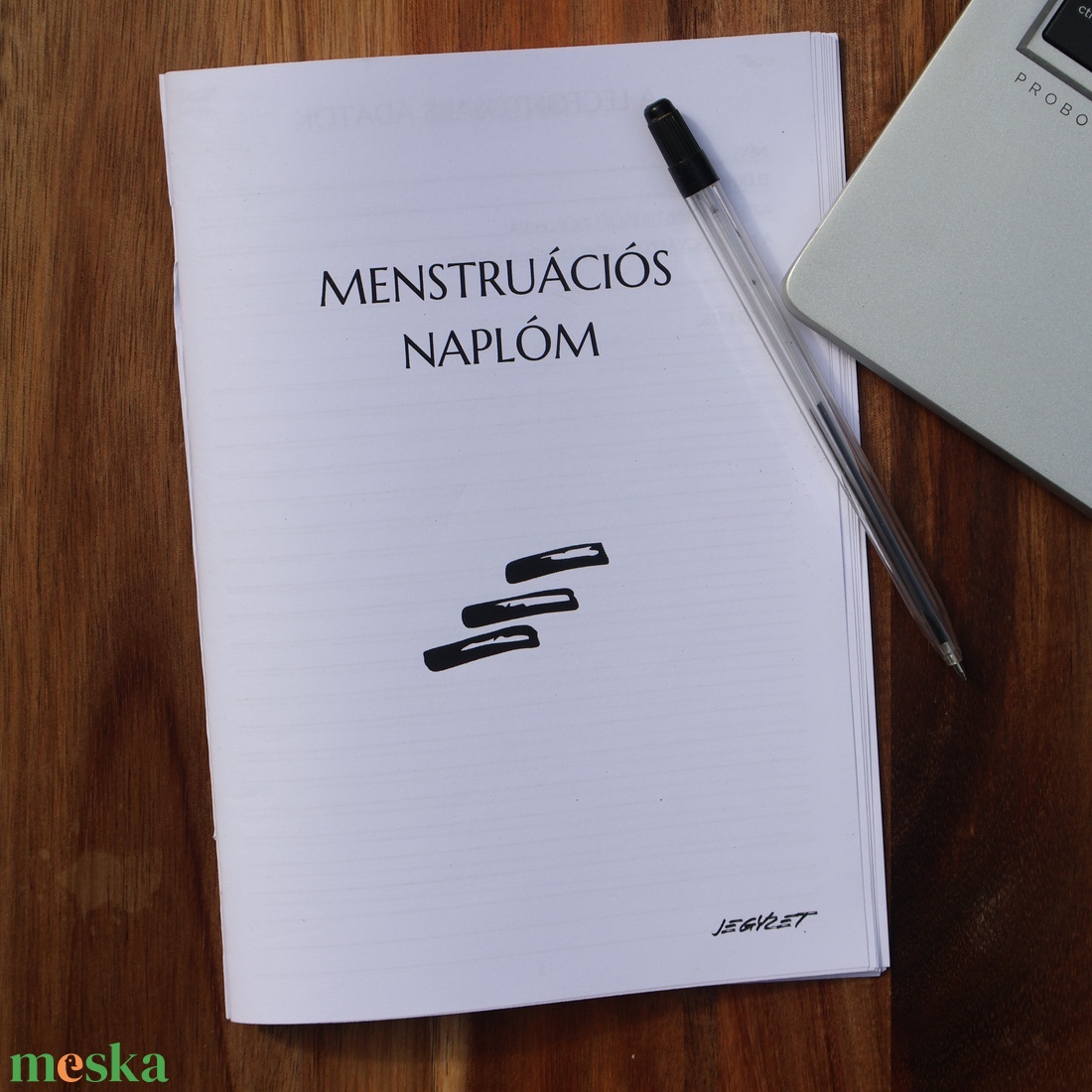 Nyomtatható jegyzetfüzet - menstruációs napló - otthon & életmód - papír, írószer - jegyzetfüzet & napló - Meska.hu
