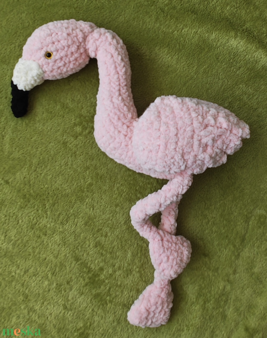 Horgolt flamingo - játék & sport - plüssállat & játékfigura - más figura - Meska.hu