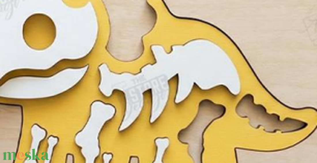 Dinos triceratrops kirakós játék - játék & sport - puzzle - forma puzzle - Meska.hu