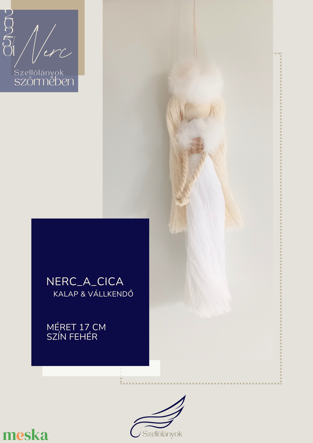 Nerc a cica makramé szellőlány - otthon & életmód - dekoráció - fali és függő dekoráció - függődísz - Meska.hu Nerc a cica makramé szellőlány - otthon & életmód - dekoráció - fali és függő dekoráció - függődísz - Meska.hu