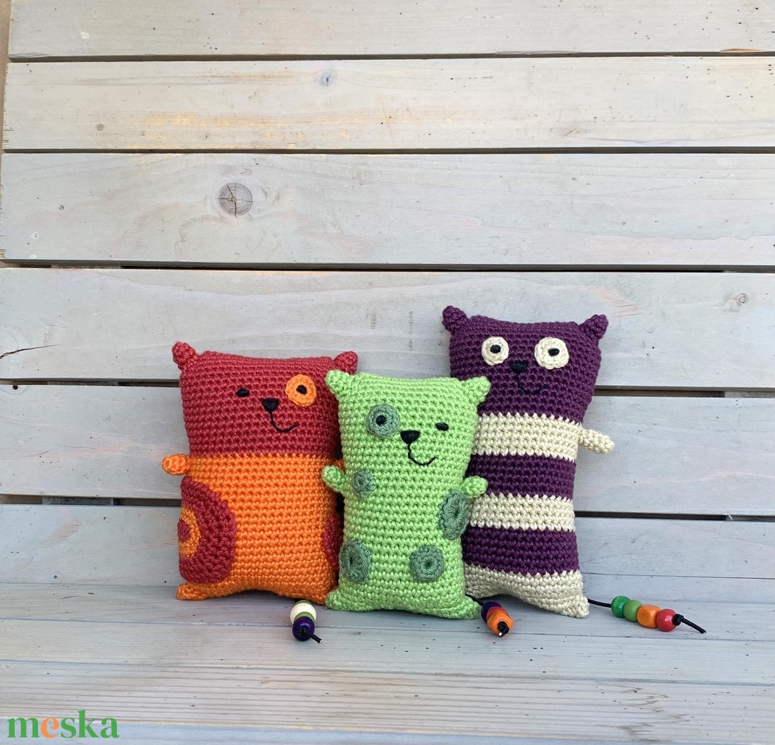 Cipelő cicák-horgolt - játék & sport - plüssállat & játékfigura - cica - Meska.hu