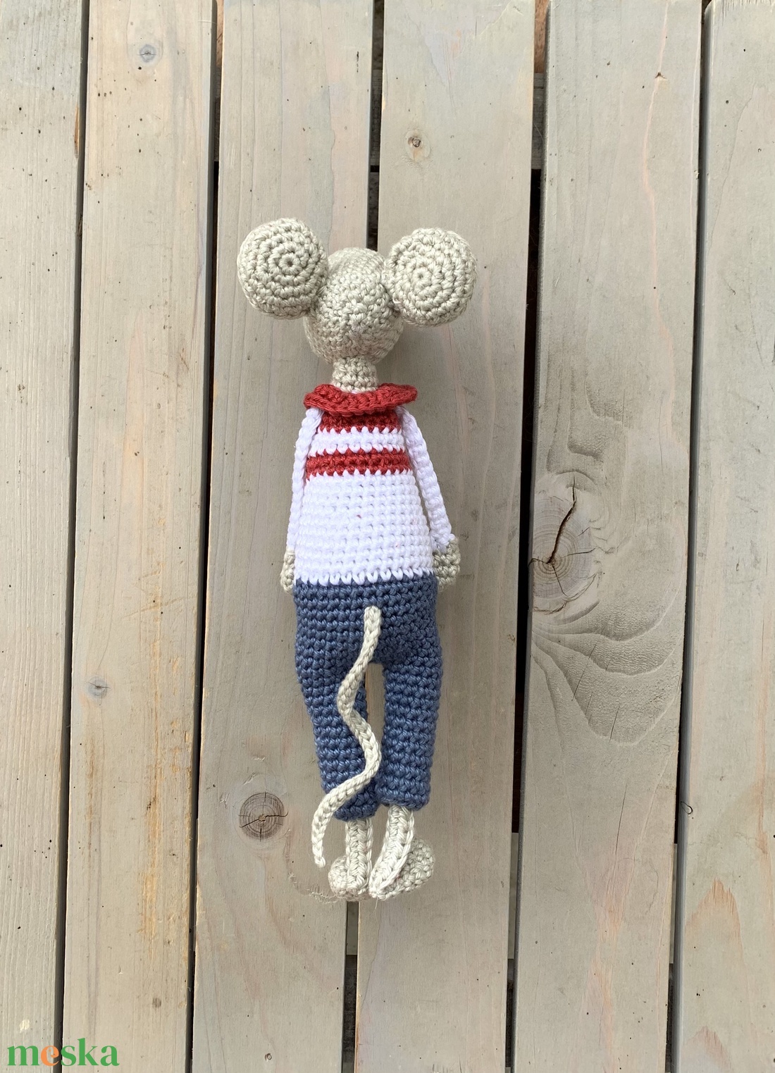 Egérfigura galléros pólóban- kicsi - táska & tok - kulcstartó & táskadísz - táskadísz - Meska.hu