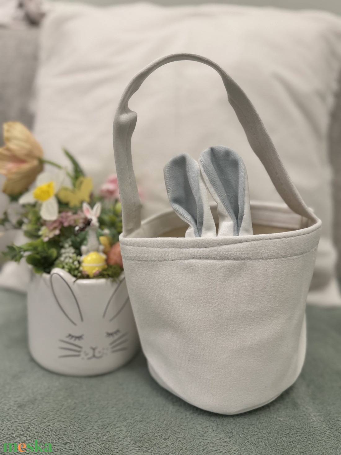 Húsvéti egyediesített kis kosár - ünnepi díszek, dekorációk - húsvéti díszek és dekorációk - húsvéti kosár - Meska.hu