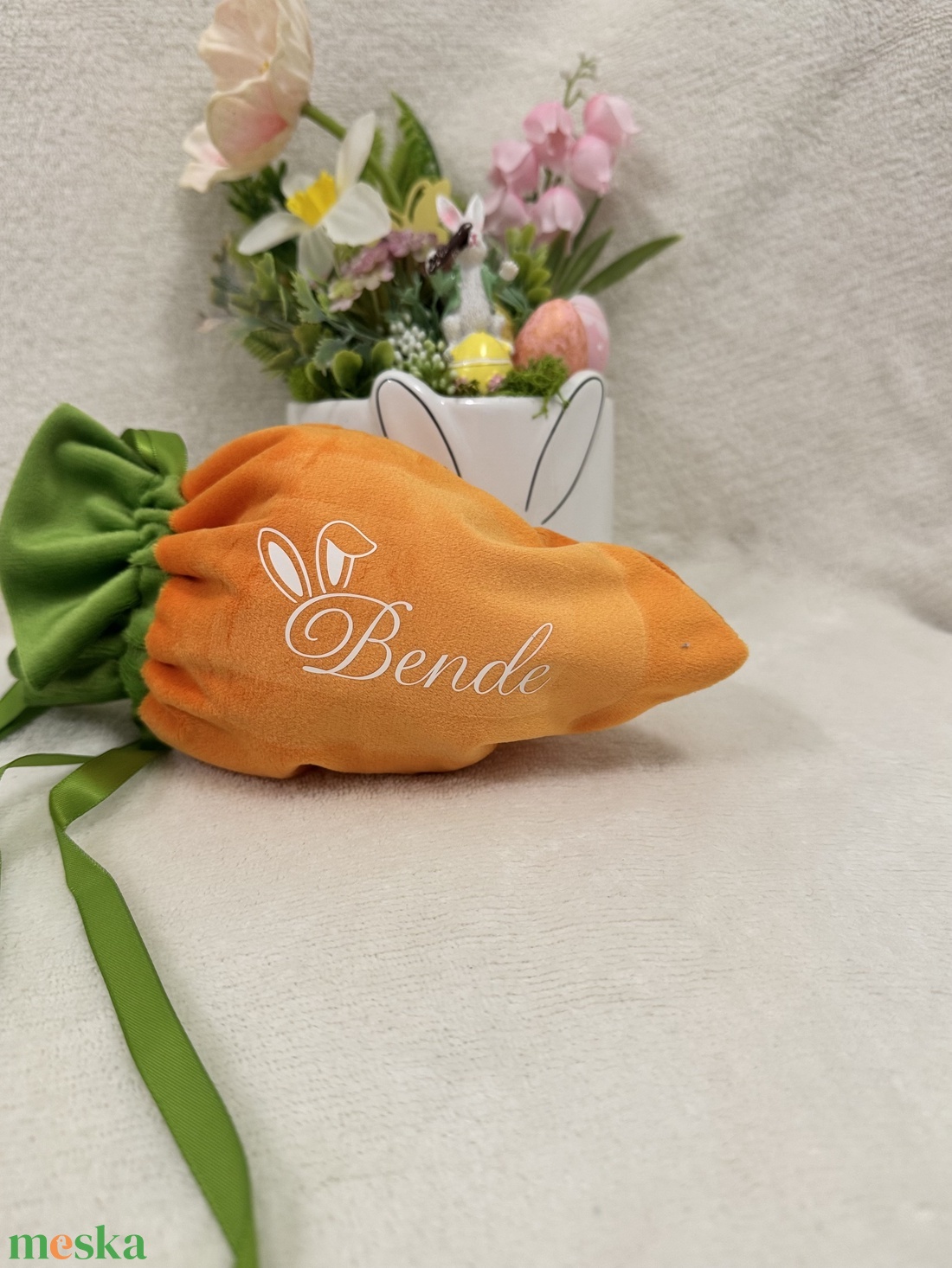 Húsvéti egyediesített kis zsák - ünnepi díszek, dekorációk - húsvéti díszek és dekorációk - húsvéti kosár - Meska.hu