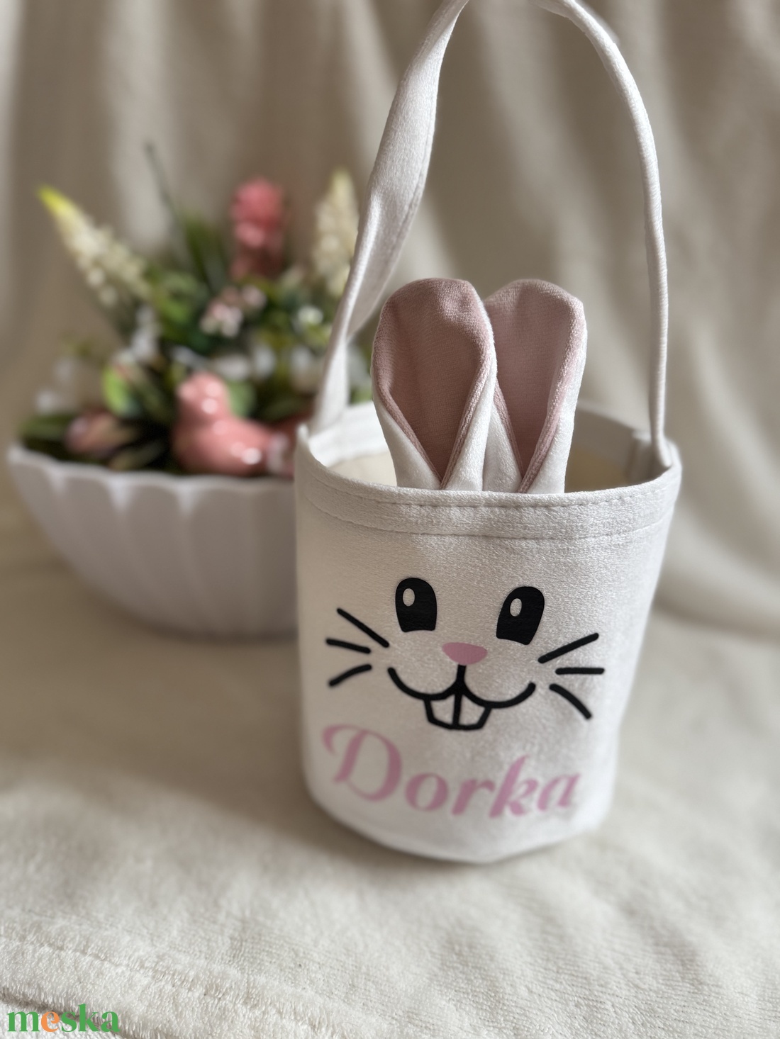 Húsvéti egyediesített kis kosár - ünnepi díszek, dekorációk - húsvéti díszek és dekorációk - húsvéti kosár - Meska.hu