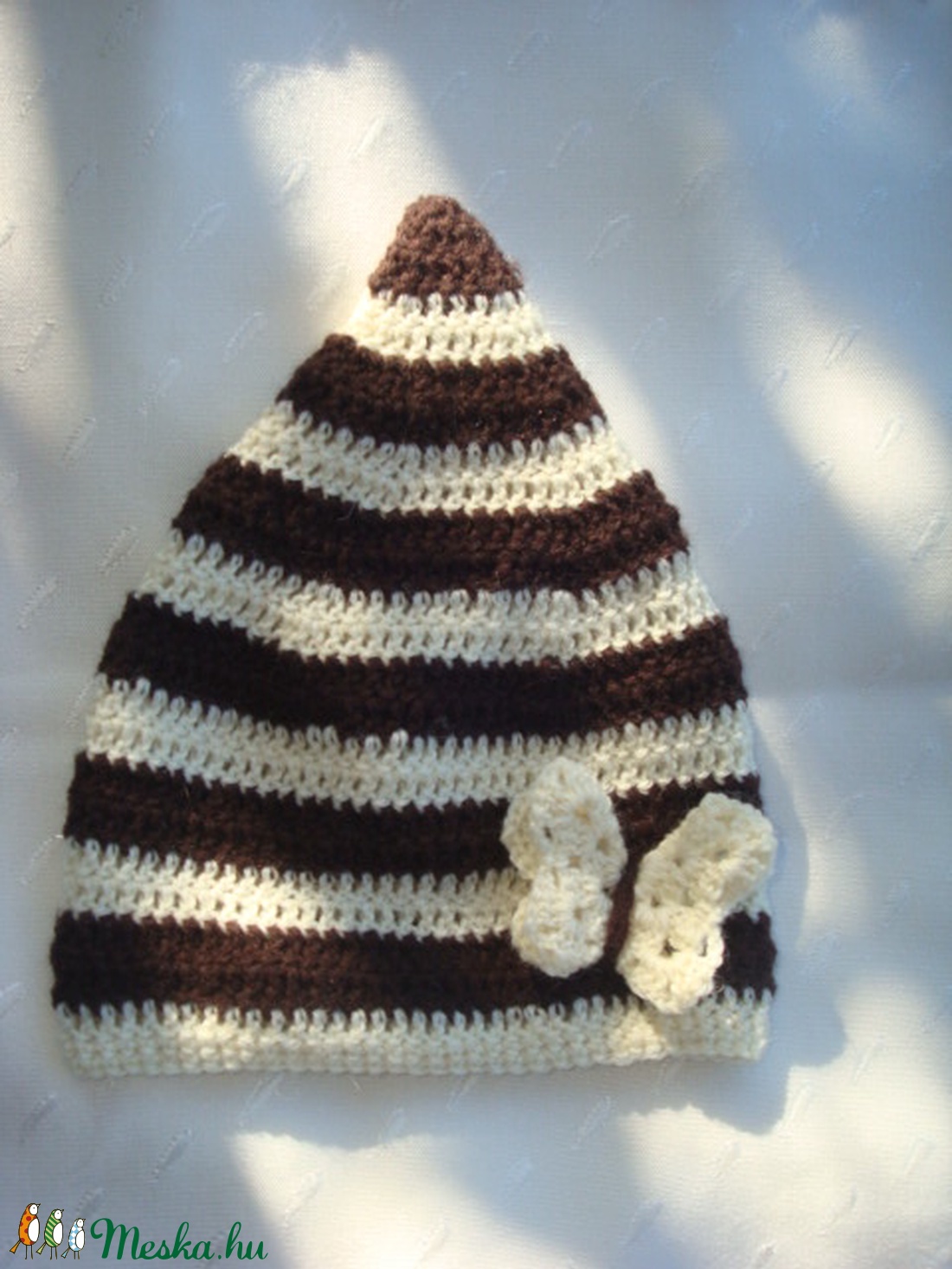 Horgolt manó sapka pillangóval kisányoknak -  - Meska.hu