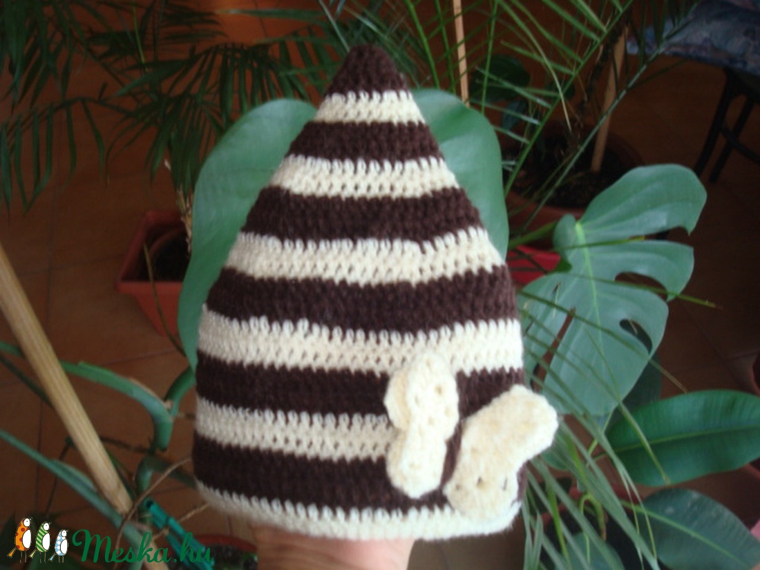 Horgolt manó sapka pillangóval kisányoknak -  - Meska.hu