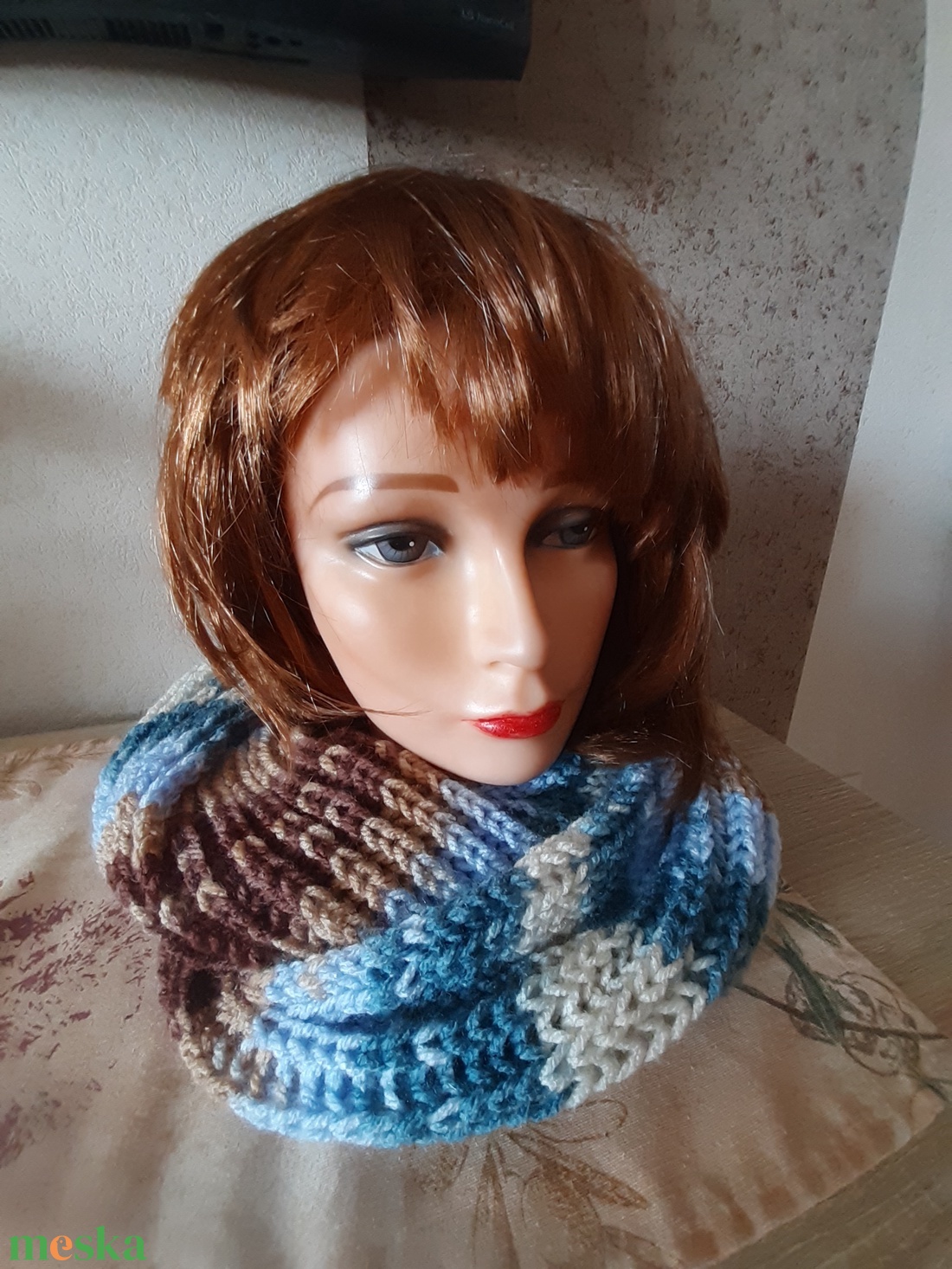 Kötött női körsál  sport - ruha & divat - sál, sapka, kendő - sál - Meska.hu