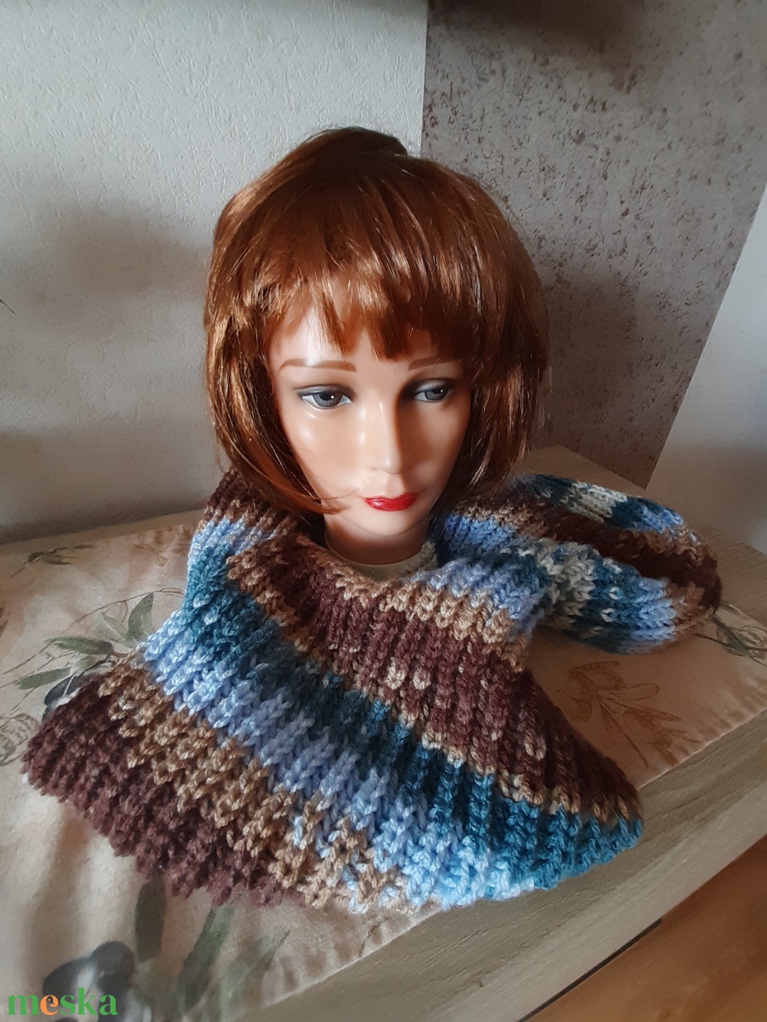 Kötött női körsál  sport - ruha & divat - sál, sapka, kendő - sál - Meska.hu