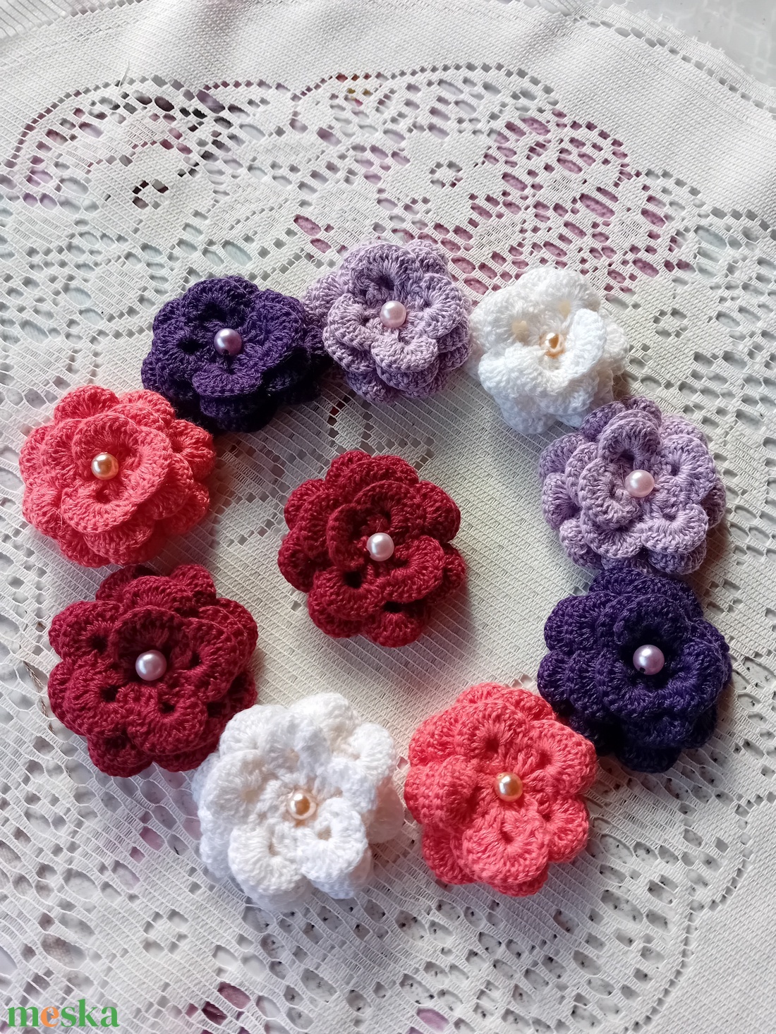 Horgolt kamélia virág vegyes  - otthon & életmód - dekoráció - dísztárgy - Meska.hu Horgolt kamélia virág vegyes  - otthon & életmód - dekoráció - dísztárgy - Meska.hu