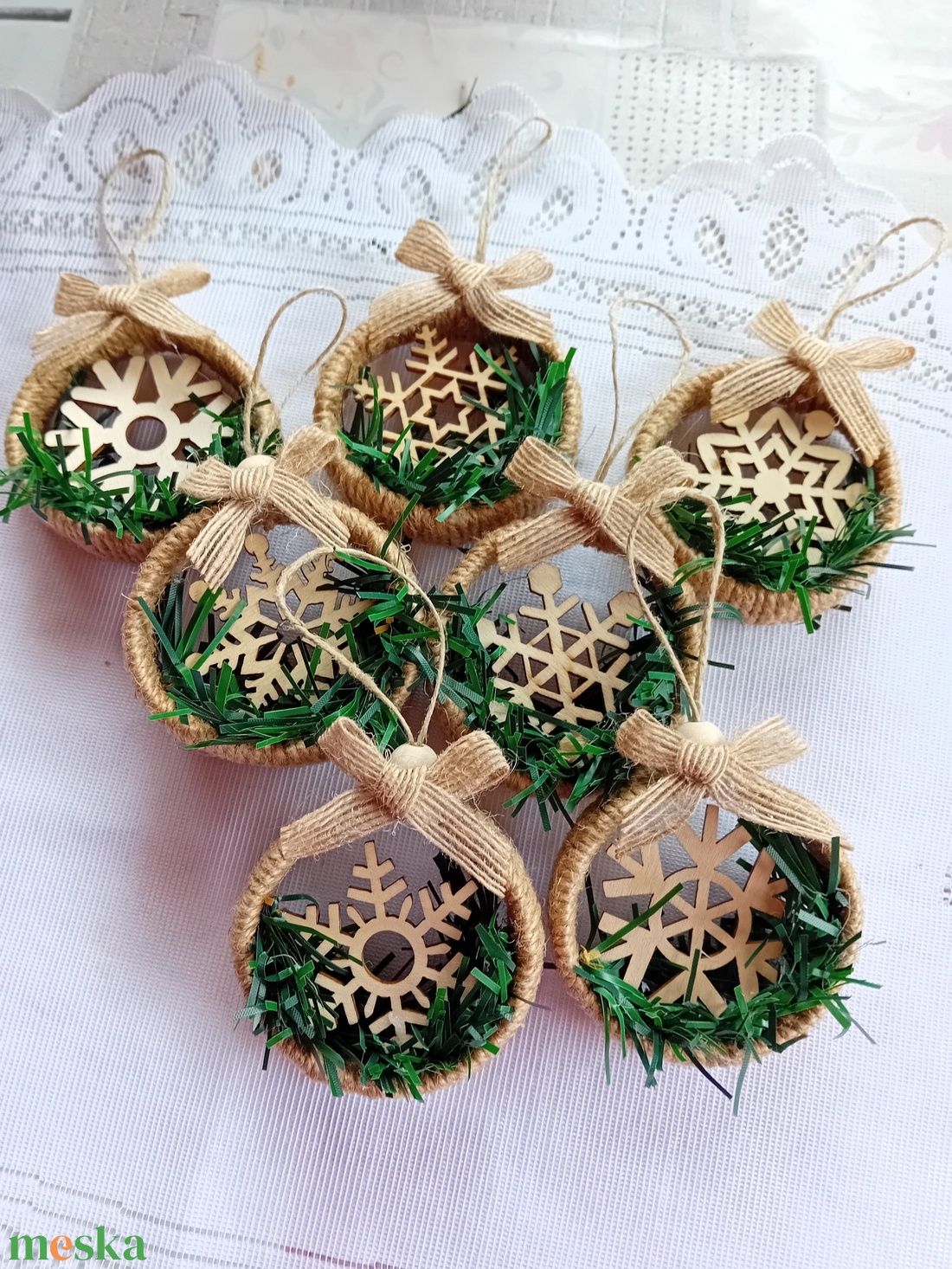 Karácsonyi  fenyőfafa dekoráció - karácsony - karácsonyi lakásdekoráció - karácsonyfadíszek - Meska.hu