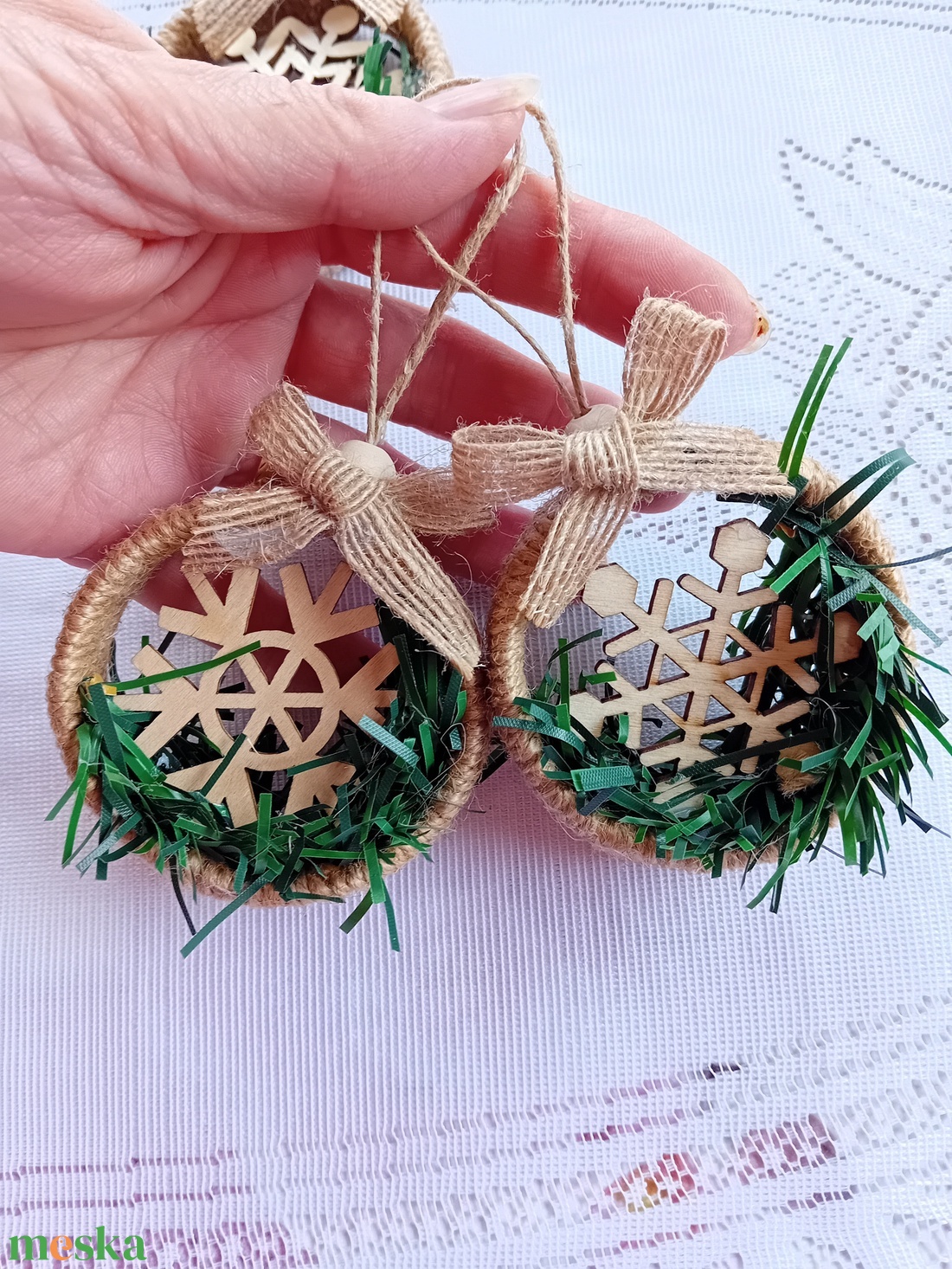 Karácsonyi  fenyőfafa dekoráció - karácsony - karácsonyi lakásdekoráció - karácsonyfadíszek - Meska.hu