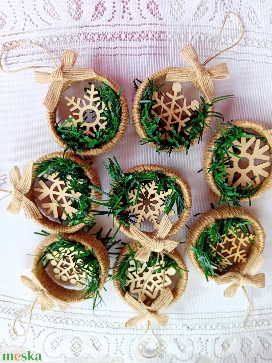 Karácsonyi  fenyőfafa dekoráció - karácsony - karácsonyi lakásdekoráció - karácsonyfadíszek - Meska.hu