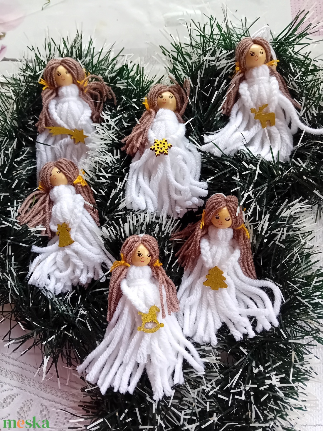 Fonal angyalka  - karácsony - karácsonyi lakásdekoráció - karácsonyfadíszek - Meska.hu Fonal angyalka  - karácsony - karácsonyi lakásdekoráció - karácsonyfadíszek - Meska.hu