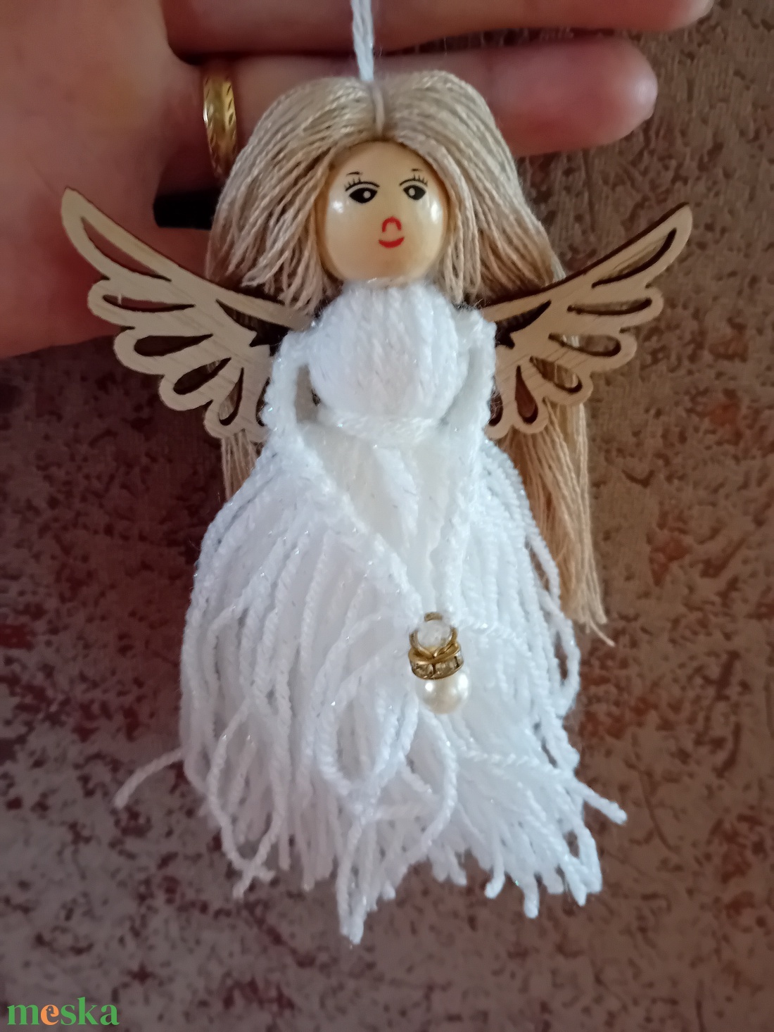 Karácsonyi fonal angyalka - karácsony - karácsonyi lakásdekoráció - karácsonyfadíszek - Meska.hu Karácsonyi fonal angyalka - karácsony - karácsonyi lakásdekoráció - karácsonyfadíszek - Meska.hu