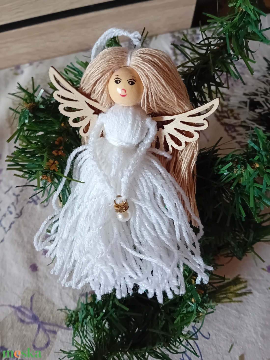 Karácsonyi fonal angyalka - karácsony - karácsonyi lakásdekoráció - karácsonyfadíszek - Meska.hu Karácsonyi fonal angyalka - karácsony - karácsonyi lakásdekoráció - karácsonyfadíszek - Meska.hu