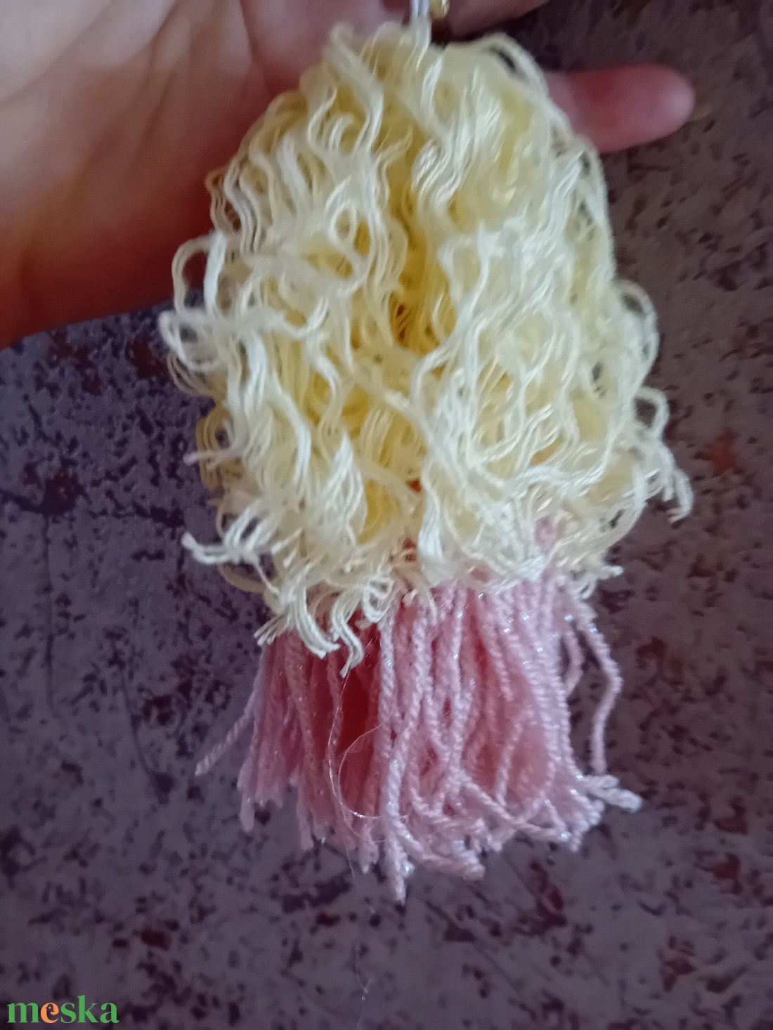 Karácsonyi fonal angyal - karácsony - karácsonyi lakásdekoráció - karácsonyfadíszek - Meska.hu