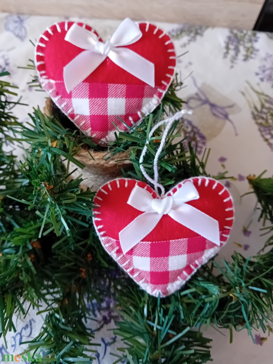 Karácsonyi szív fenyőfadísz/kockás  - karácsony - karácsonyi lakásdekoráció - karácsonyfadíszek - Meska.hu Karácsonyi szív fenyőfadísz/kockás  - karácsony - karácsonyi lakásdekoráció - karácsonyfadíszek - Meska.hu