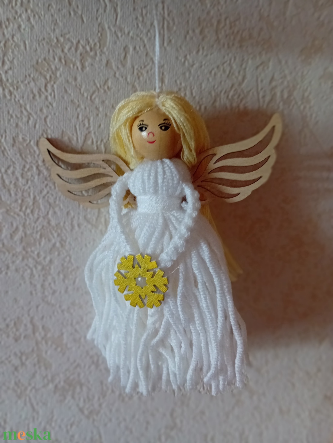Karácsonyi fonal angyalka - karácsony - karácsonyi lakásdekoráció - karácsonyfadíszek - Meska.hu Karácsonyi fonal angyalka - karácsony - karácsonyi lakásdekoráció - karácsonyfadíszek - Meska.hu