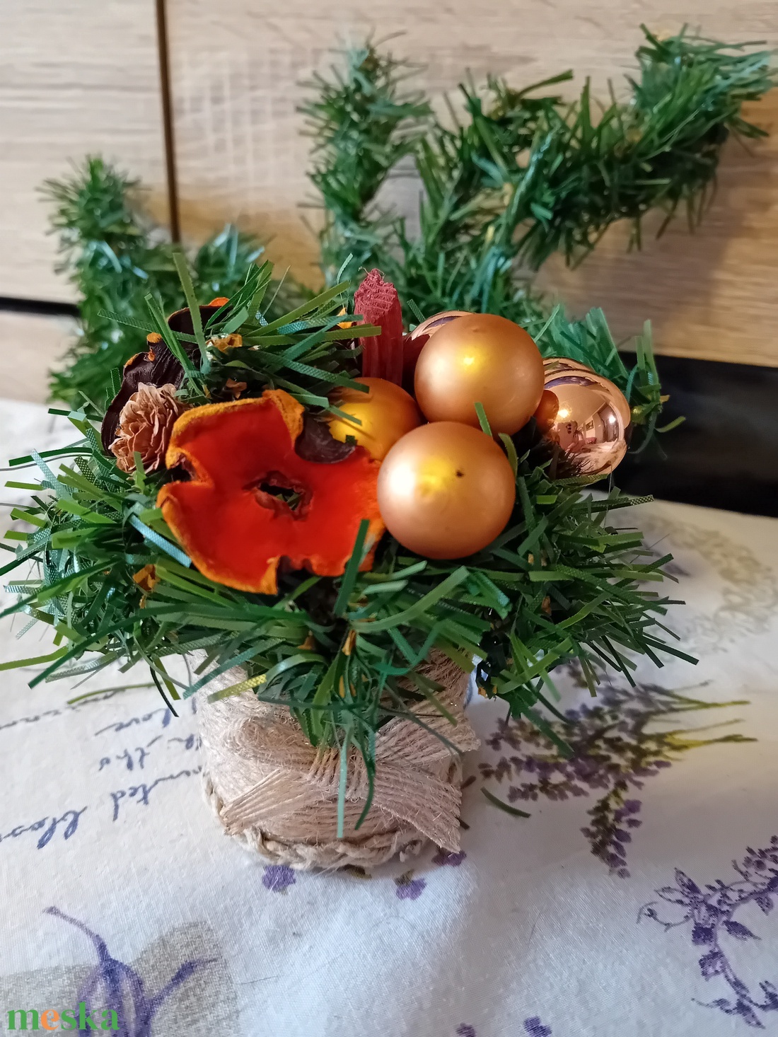 Karácsonyi mini asztaldísz - karácsony - adventi díszek - adventi asztaldísz - Meska.hu